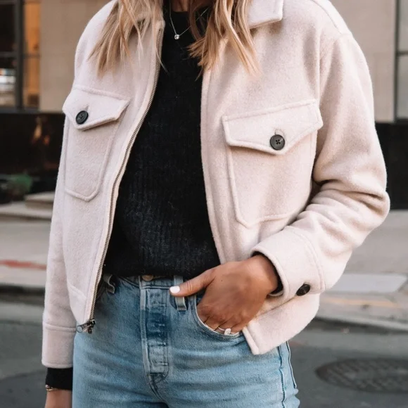 Everlane Cream Utility Jacket - Picture 2 of 9